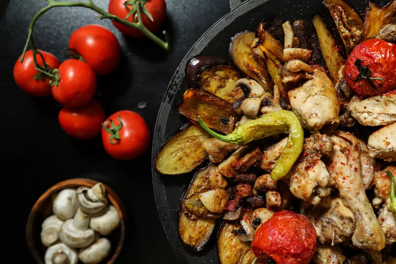 chicken-sadj-eggplant-tomato-mushrooms-pepper